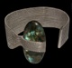 
WOVEN SILVER BRACELET WITH LABRADORITE