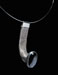 WOVEN SILVER AND OBSIDIAN NECKLACE