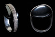 WOVEN SILVER AND HEMATITE RING