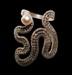 WOVEN SILVER RING WITH FRESHWATER PEARL